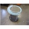Image 2 : 2 TIER ROUND GLASS TOP TROLLEY