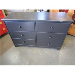 6 DRAWER BLACK DRESSER