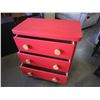 Image 2 : BRIGHT RED 3 DRAWER DRESSER
