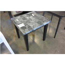 ASHLEY FLOOR MODEL FAUX MARBLE TOP ENDTABLE RETAIL $299