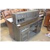 Image 2 : ASHLEY FLOOR MODEL 2 PIECE CONSOLE, DISTRESSED WITH POWER RETAIL $1712