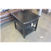 Image 1 : NEW MORGAN FURNITURE BLACK ONE DRAWER ENDTABLE RETAIL $429