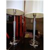 Image 2 : PAIR OF BRUSHED METAL TABLE LAMPS
