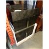 Image 1 : PAIR OF NEW ULTRA MODERN DARK WOOD GRAIN 2 DRAWER NIGHTSTANDS