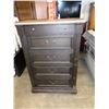Image 2 : ASHLEY FLOOR MODEL DARK FINISH 5 DRAWER CHEST OF DRAWERS, RETAIL $899