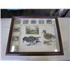 Image 1 : ORIGINAL WATERCOLOR BY ARNIE R FISK SHADOW BOX W/ SIGNED STAMPS