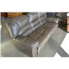 Image 2 : BROWN LEATHER RECLINER SOFA