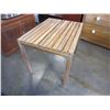 Image 3 : SLAT WOOD PATIO END TABLE