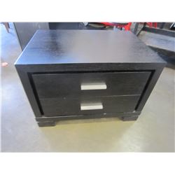 2 DRAWER BLACK NIGHTSTAND