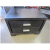 Image 1 : 2 DRAWER BLACK NIGHTSTAND