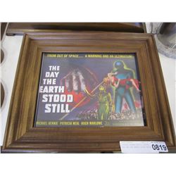 VINTAGE FRAMED MOVIE POSTER THE DAY THE EARTH STOOD STILL