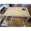 Image 2 : WICKER PICNIC BASKET W/ CONTENTS AND WICKER BED TRAY