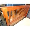 Image 3 : QUEENSIZE MISSION OAK BED FRAME, BOX SPRING NOT INCLUDED