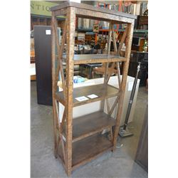 ASHLEY FLOOR MODEL DISTRESSED LOOK 6 FOOT BOOKSHELF RETAIL $499