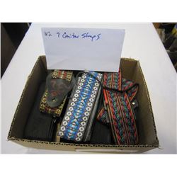 BOX OF 7 GUITAR STRAPS