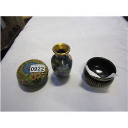 CLOISONNE AND INCENSE BURNER