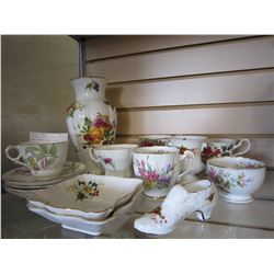 ROYAL ALBERT HARVEST ROSE VASE AND OTHER ROYAL ALBERT CHINA