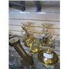 Image 1 : LOT OF VINTAGE BRASS CANDLE HOLDERS, BELLS, AND BAROMETER