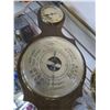 Image 3 : LOT OF VINTAGE BRASS CANDLE HOLDERS, BELLS, AND BAROMETER