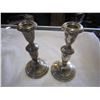 Image 4 : 2 STERLING WEIGHTED CANDLE STANDS AND STAMP BOX