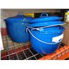Image 1 : 10PC BLUE ENAMEL POT SET
