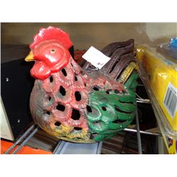 CAST IRON ROOSTER DECORATION