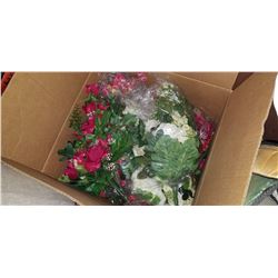BOX OF NEW DECORATIVE FLOWERS