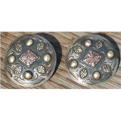 2 inch conchos marked Clint's