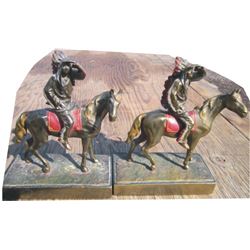 1940's bronze Indian Bookends