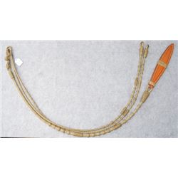 Braided rawhide rommel reins