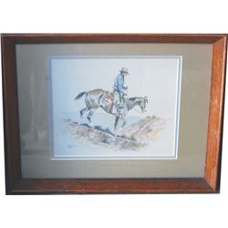 framed Paul Sollosy litho