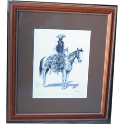 Paul Sollosy litho -  Juan Cota, Vaquero