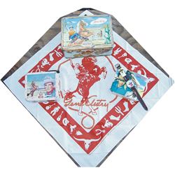 Gene Autry group - scarf, vintage lunch box