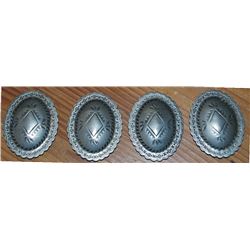 4 Navajo silver conchos