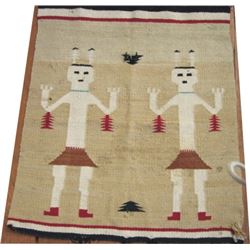 Yei pattern Navajo blanket 28 x 32