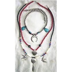 3 strands of Navajo jewelry