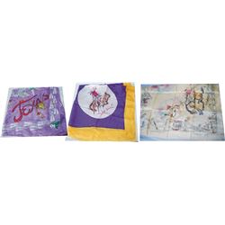 3 silk scarves