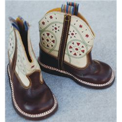 toddler inlaid boots, 1940's-50's