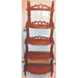 antique 5' ornate book shelf