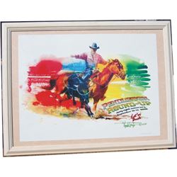 2007 framed Pendleton Roundup annual poster