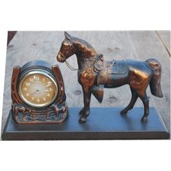 bronze horse clock
