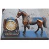 Image 1 : bronze horse clock