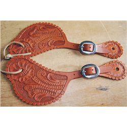 tooled spur straps