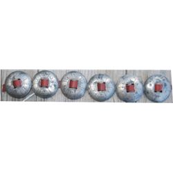 silver slotted 1 3/4  conchos