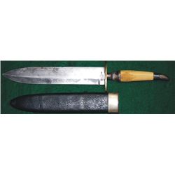 Rodgers & Sons ivory & silver handled Rio Grande camp knife