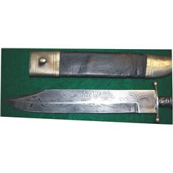 Poncho Villa etched blade knife, dated 1915