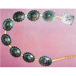 Navajo silver concho belt