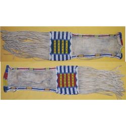 Plains Indian beaded buffalo hide pipe bag