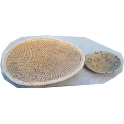2 Indian baskets, 15" in diameter