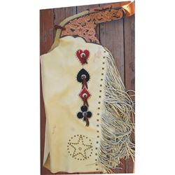 card suit batwing chaps
